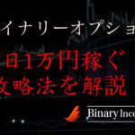 バイナリーオプションを始めて1日1万円稼ぐための方法とは？攻略するためのポイントとは？