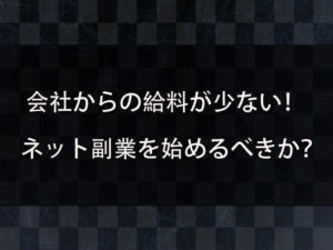 会社の給料だけじゃ足りない時はネット副業がオススメ！？どのようなメリットがあるの？