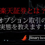 楽天証券でバイナリーオプション取引は可能なのか？オプション取引について解説！