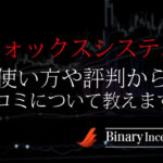 バイナリーのフォックスシステム(FOX SYSTEM)の使い方から評判や口コミを解説！