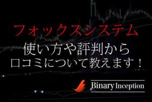 バイナリーのフォックスシステム(FOX SYSTEM)の使い方から評判や口コミを解説！