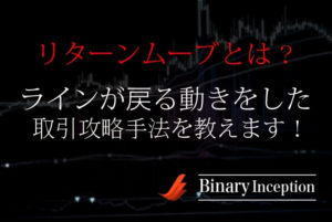 リターンムーブとは？ラインが戻る動きをしたバイナリー取引攻略法について解説！